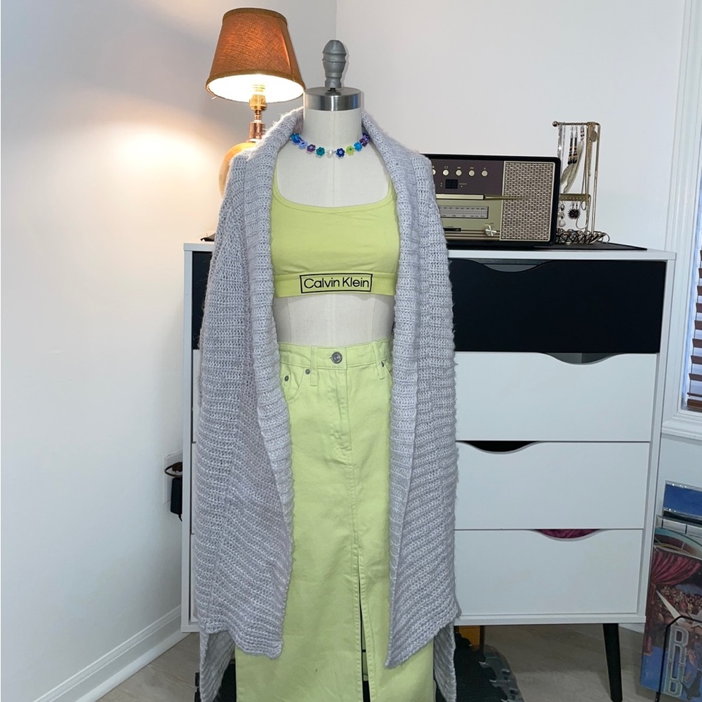• grey maxi cardi •